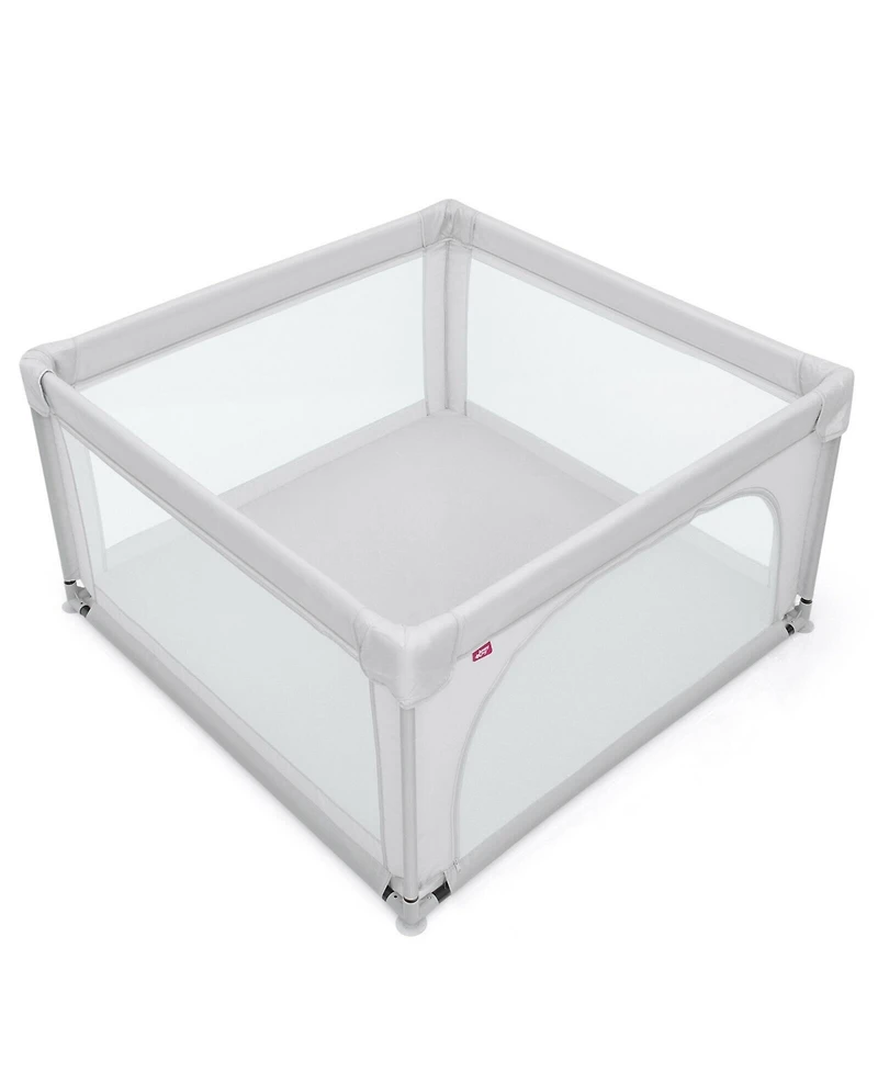 Gymax Toddler Playpen Large Safety Play Center Yard w/ 50 Ocean Balls Grey