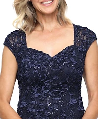 Alex Evenings Petite Sequin Sweetheart Wrap Gown