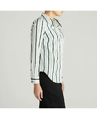 Universal Standard Plus Elbe Stretch Poplin Shirt Classic Fit