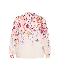 City Chic Women's Plus Gianna Floral Shirt