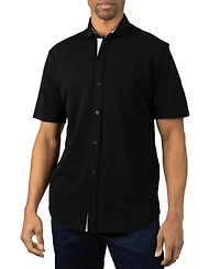 Tailorbyrd Men's Slub Pique Short Sleeve Shirt
