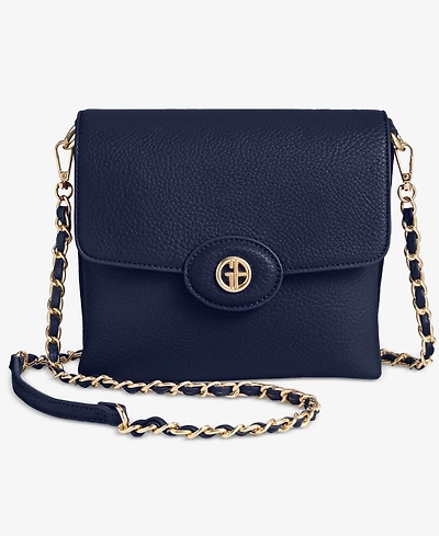 Giani Bernini Pebble East West Small Flap Crossbody, Exclusively at Macy's