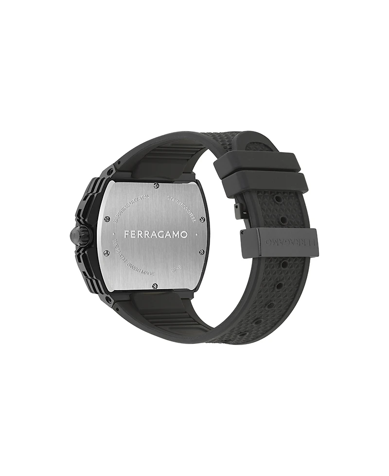 Ferragamo Men's Black Stainless Steel Bracelet Watch, 42mm