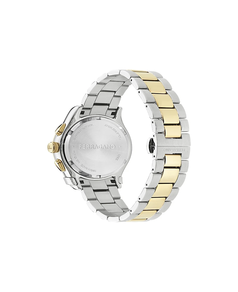 Ferragamo Men's Two-Tone Stainless Steel Bracelet Watch, 42mm