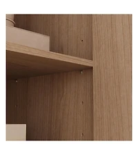 gaomon Fluted Cabinet with Storage Buffet Sideboard with Adjustable Shelves and Gold Handles for Living Room Entry and Kitchen
