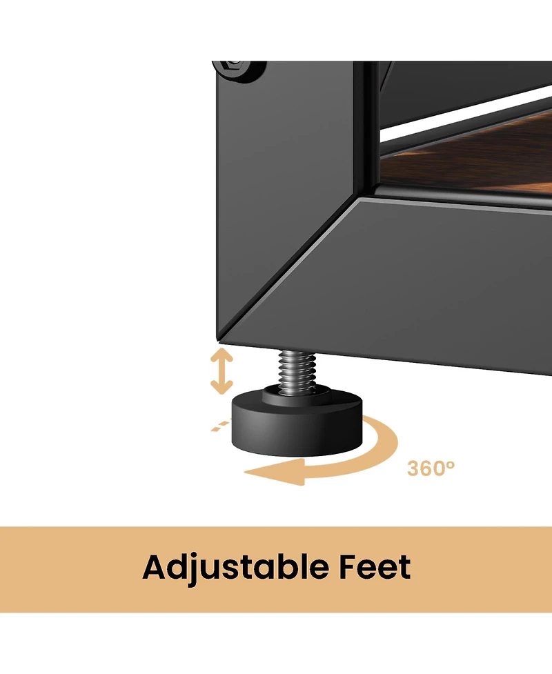Aostirmotor 47" 3-Door Dog Crate Furniture – Cage for Large & Medium Dogs