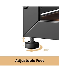Aostirmotor 47" 3-Door Dog Crate Furniture – Cage for Large & Medium Dogs