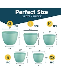 Lifemaster 5-Pack Planter Pots