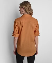 Dkny Women's Long-Sleeve Collared Shirt