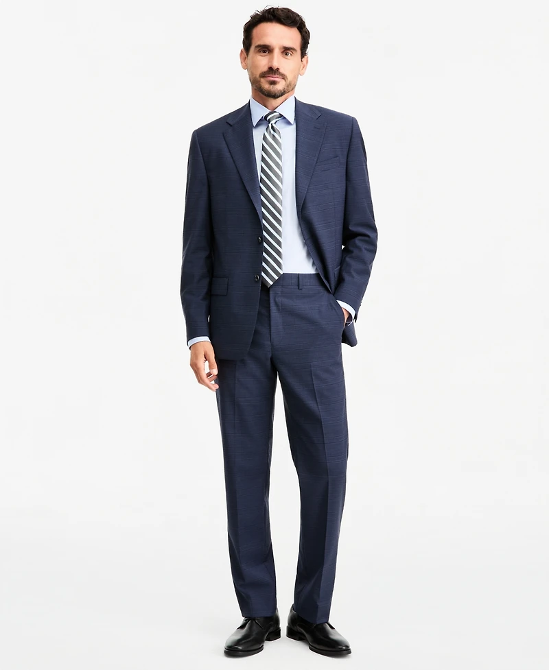 Michael Kors Men's Classic-Fit Wool-Blend Stretch Plaid Suit Separate Jacket