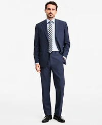 Michael Kors Men's Classic-Fit Wool-Blend Stretch Plaid Suit Separate Jacket