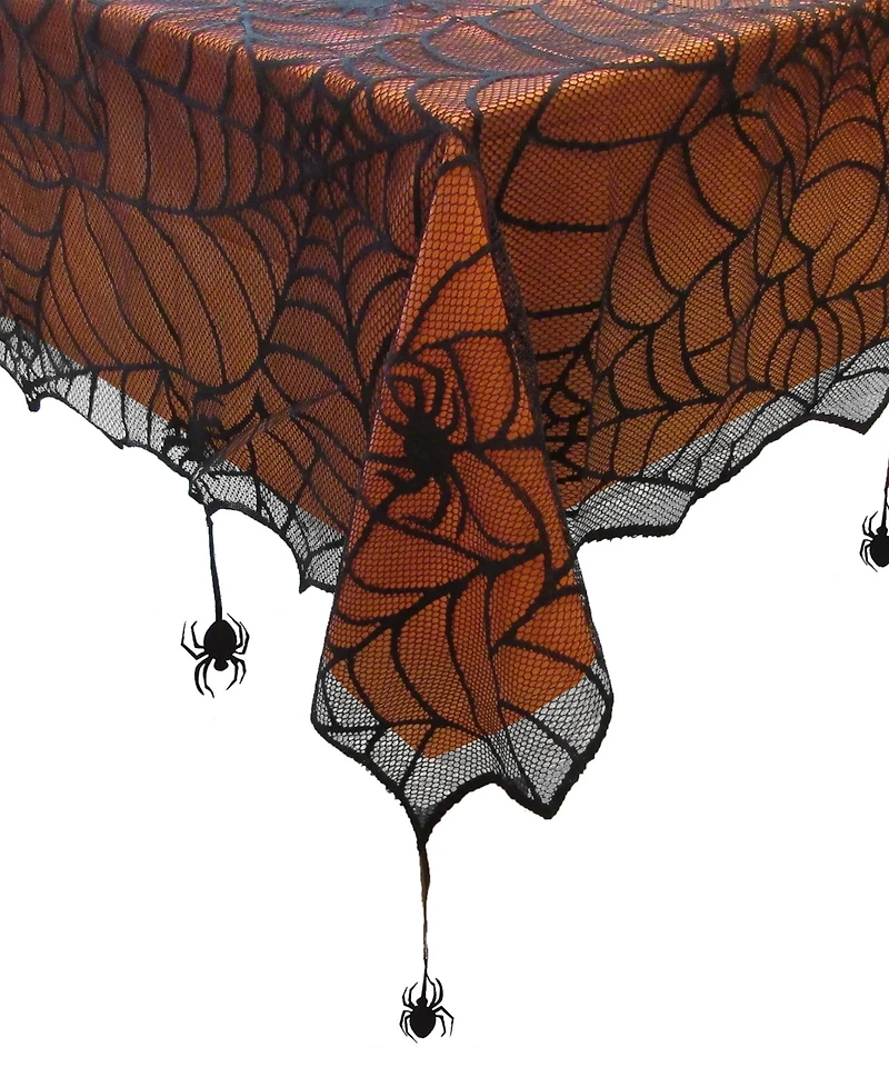 Elrene Crawling Web Lace Halloween Tablecloth, 52" x 52"