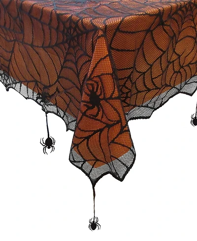 Elrene Crawling Web Lace Halloween Tablecloth, 52" x 52"