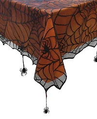 Elrene Crawling Web Lace Halloween Tablecloth, 52" x 52"
