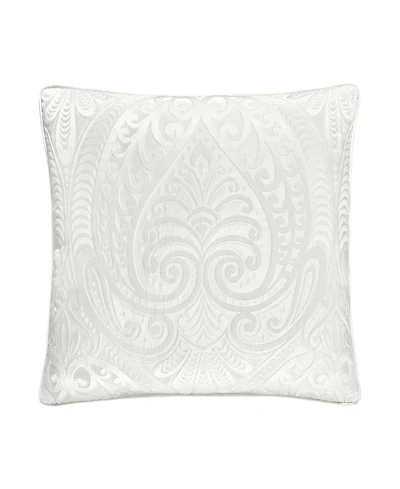 J Queen New York Bianco Embroidered Decorative Pillow, 18" x 18"