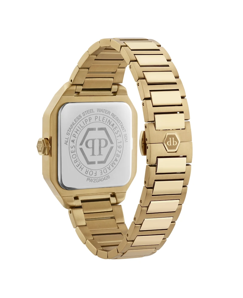 Philipp Plein Women's Plein Edge Ip Yellow Gold Stainless Steel Bracelet Watch, 34mm