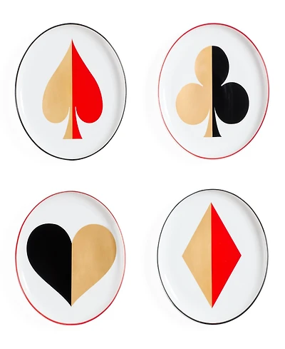 Jonathan Adler Dealer's Choice 4-Pc. Canape Plates, Service For 4