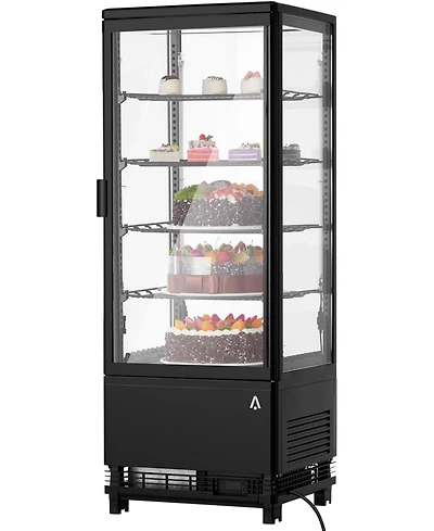 gaomon Refrigerated Display Case, Countertop Pastry Display Case Commercial Display Refrigerator with Led Lighting, Frost-Free Air-Cooling