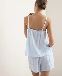 Mango Women's Two-Piece Cotton Pajama Set