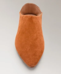 Mango Women's Stitching Detail Leather Clogs