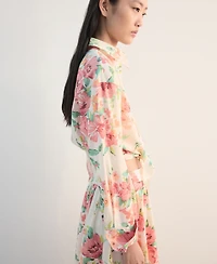 Mango Women's Floral Knot Shirt