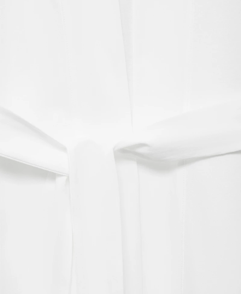 Mango Women's Lace Cotton Robe