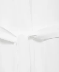 Mango Women's Lace Cotton Robe