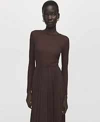 Mango Women's Flared Belt Midi-Dress