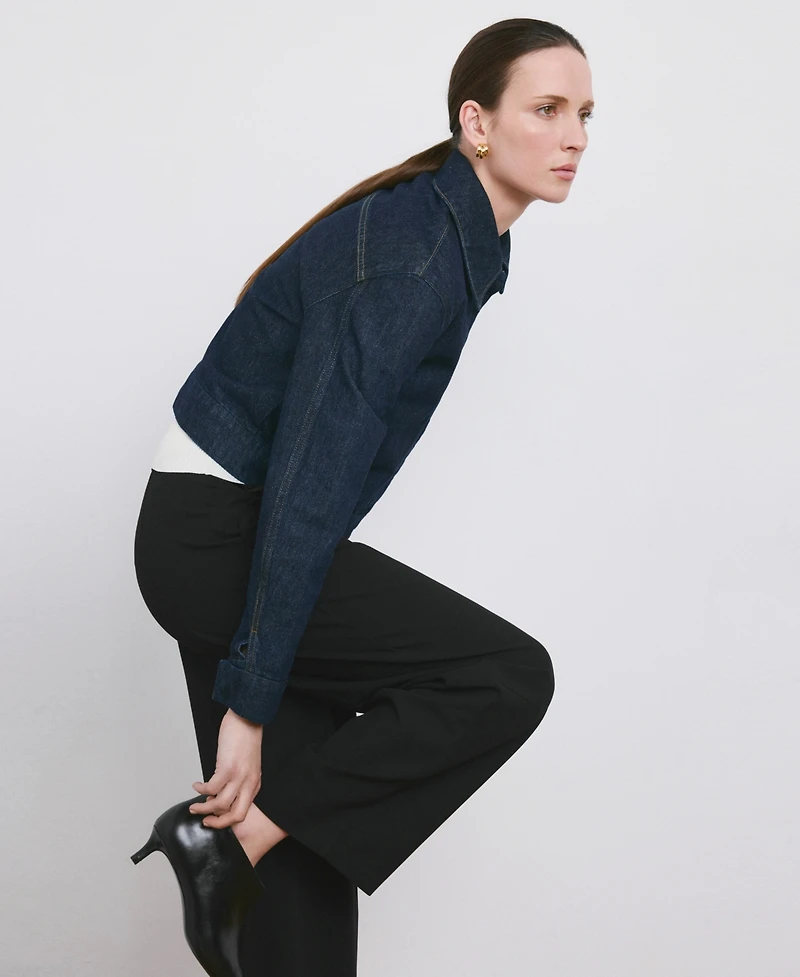 Mango Women's Straight-Fit Pleated Pants