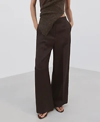 Mango Women's High-Waisted Lyocell Pants