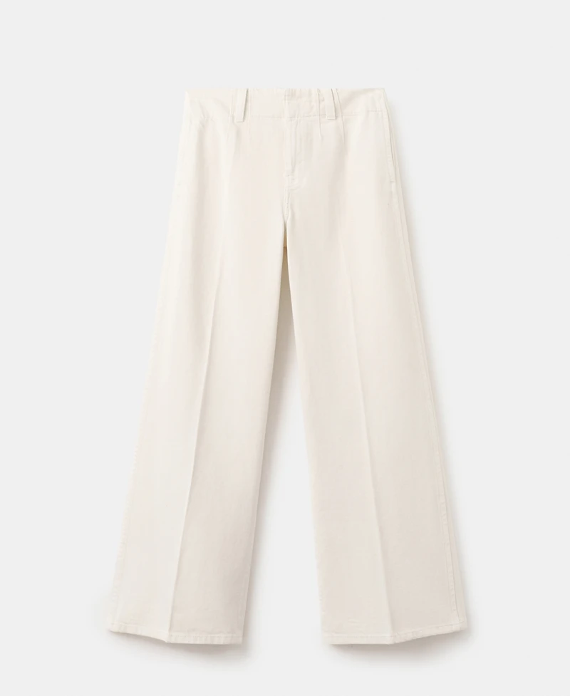 Mango Women's Wide Leg Mid-Rise Jeans