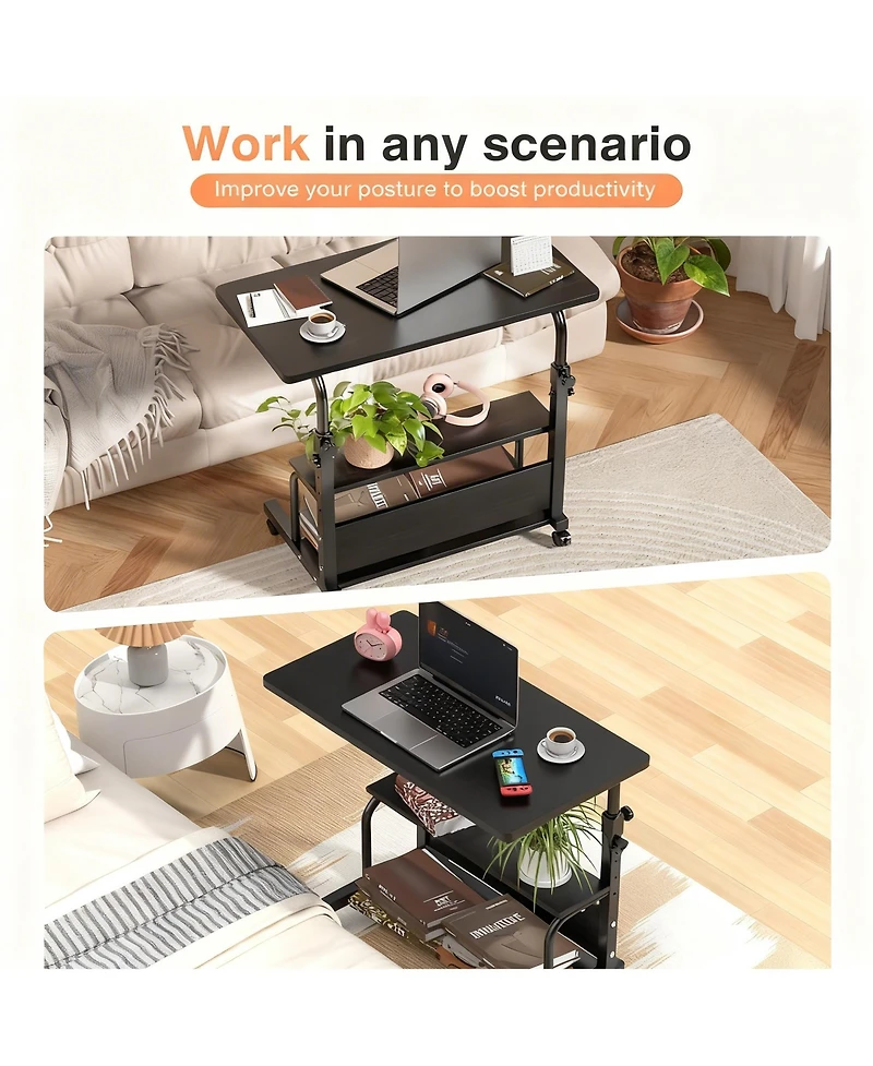 Yigii Category Adjustable Laptop Desk for Home Office, Bedroom, or Small Spaces