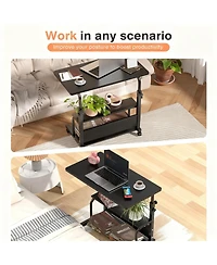 Yigii Category Adjustable Laptop Desk for Home Office, Bedroom, or Small Spaces