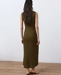 Mango Women's Fine-Knit Flared Dress