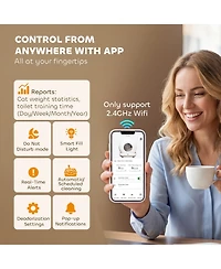 PawHut Automatic Litter Box, Self Cleaning Litter Box for Multiple Cats