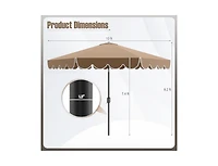 Slickblue 10 Ft Outdoor Market Umbrella with Crank and Tilt