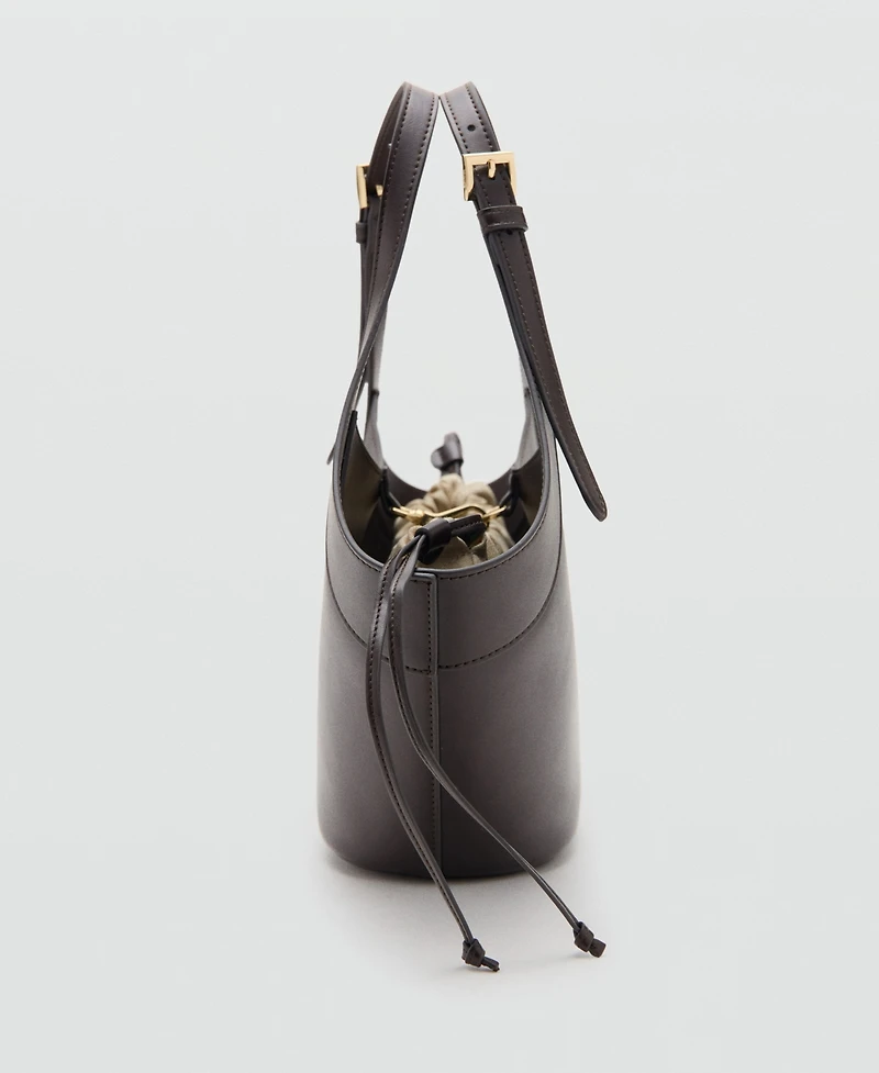 Mango Women's Double-Handle Buckles Handbag