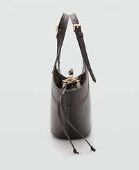 Mango Women's Double-Handle Buckles Handbag