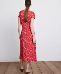 Mango Women's Printed Midi-Dress