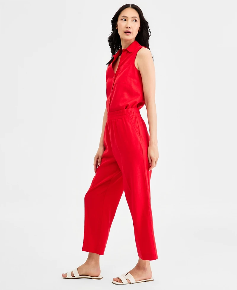 Jones New York Women's Mid Rise Pull-On Cropped Pants