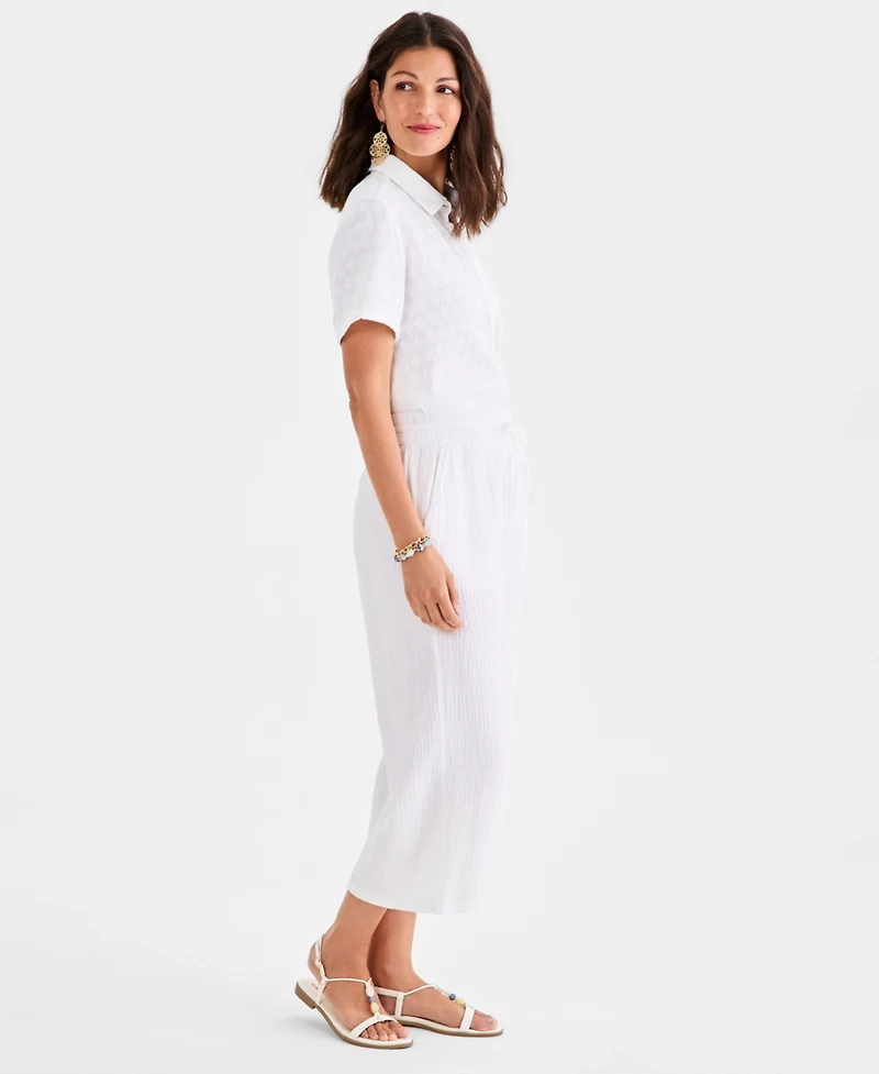 Style & Co Women's Cotton Gauze Pull-On Capri Pants, Macy's Exclusive