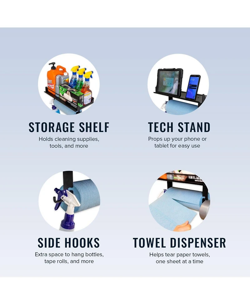 StoreYour Quick Clean Paper Towel Holder and Wall Shelf