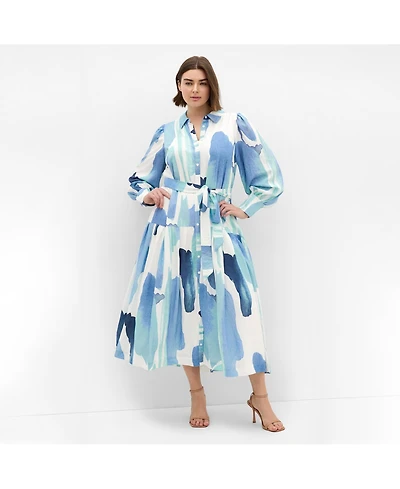 City Chic Women's Ezra Print Maxi Dress