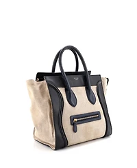 Pre-Owned Celine Mini Luggage Bag Canvas and Leather