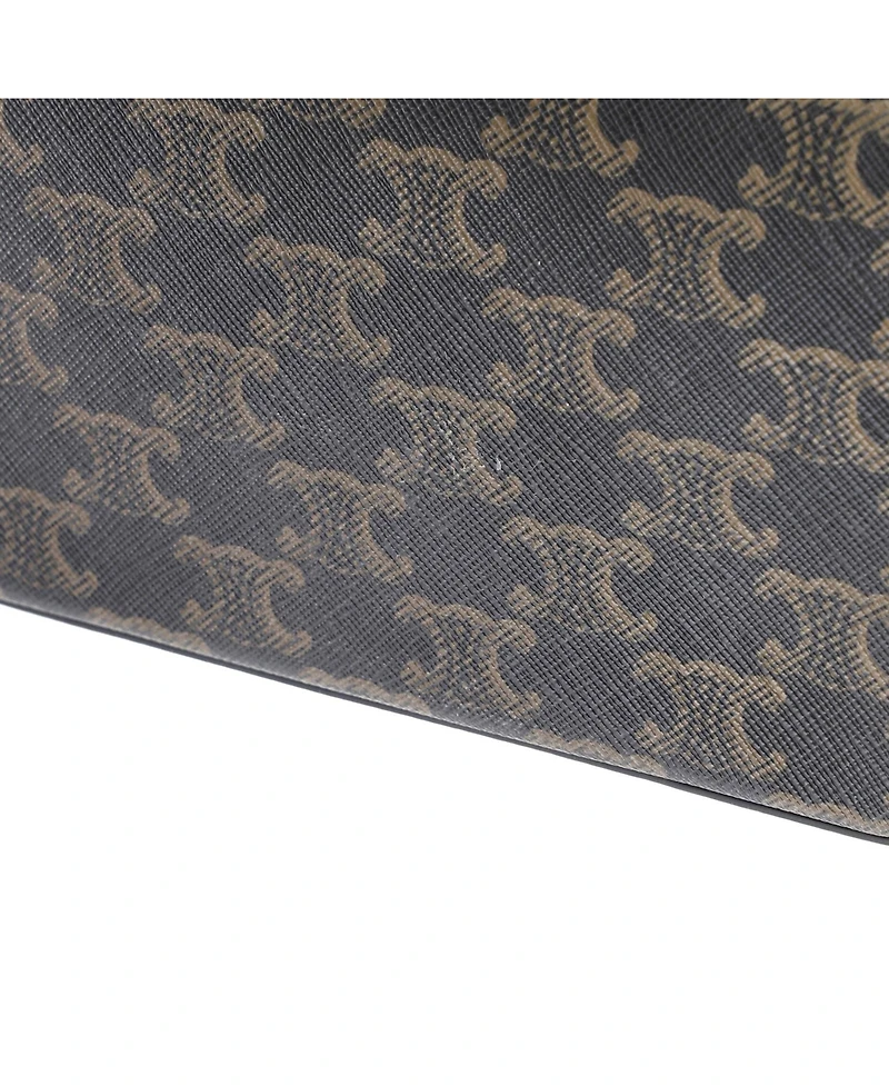 Pre-Owned Celine Small Triomphe Chain Shoulder Bag Triomphe Coated Canvas