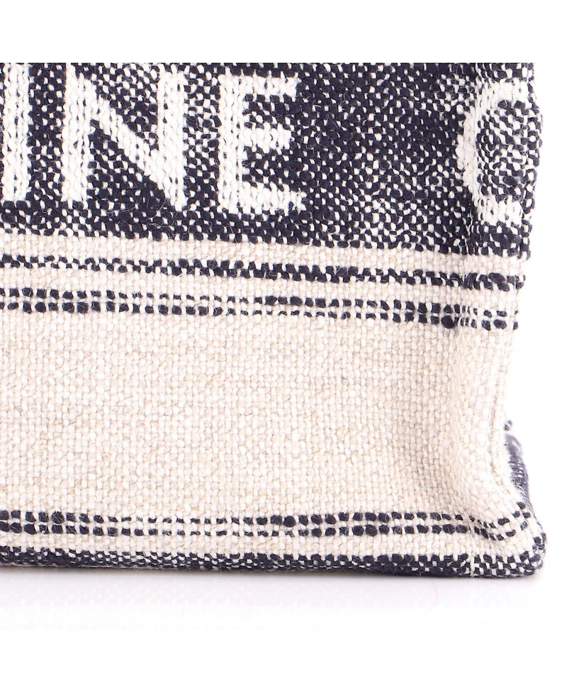 Pre-Owned Celine Small Cabas Thais Tote Striped Jacquard Textile