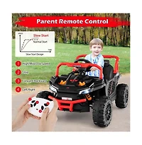 Hongge 12V Kids Ride on Truck Off-Road Utv with Parental Remote and Lights