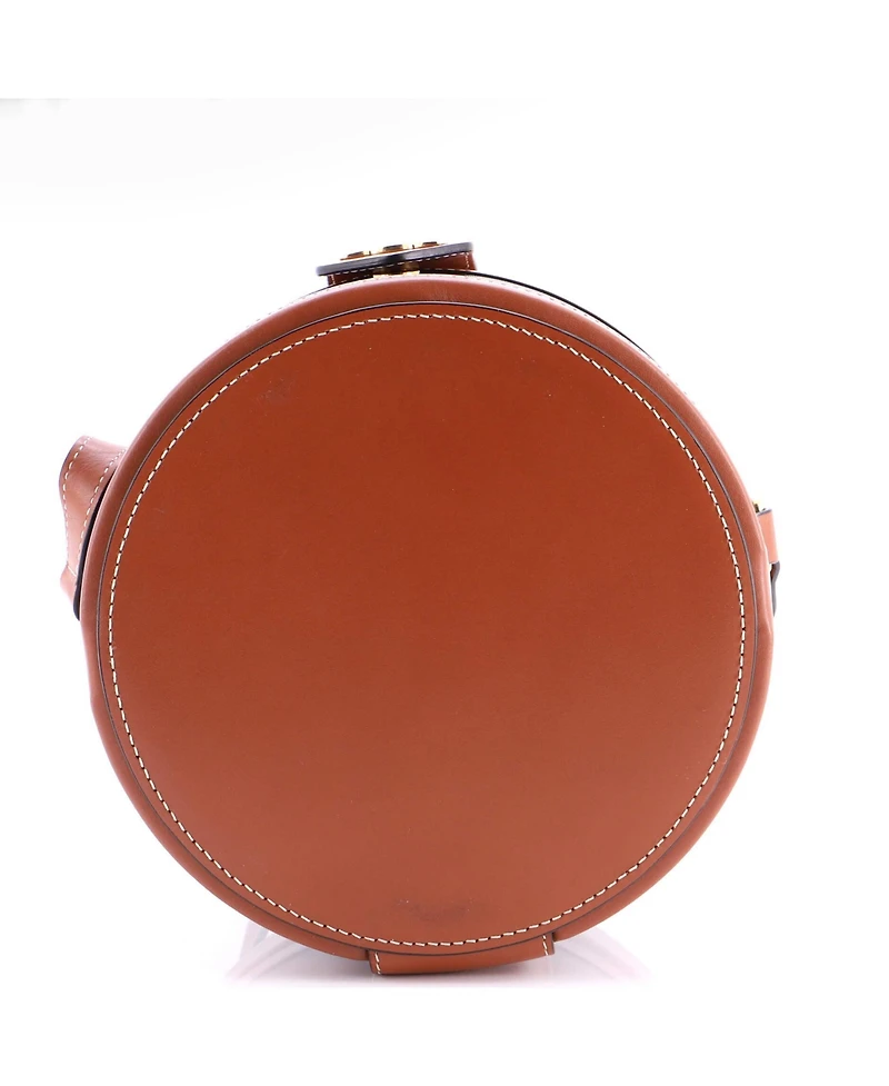 Pre-Owned Celine Medium Tambour Bag Triomphe Coated Canvas