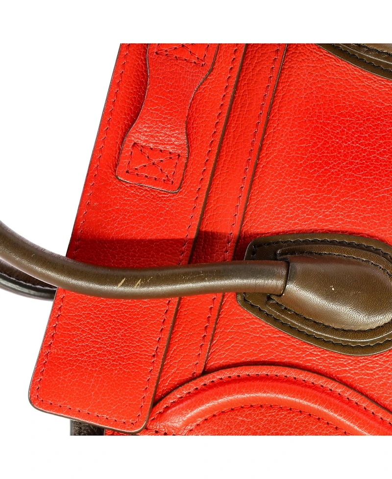 Pre-Owned Celine Nano Bicolor Luggage Bag Grainy Leather