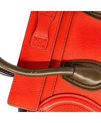 Pre-Owned Celine Nano Bicolor Luggage Bag Grainy Leather